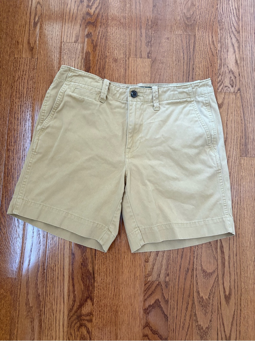 Lauren Ralph Lauren LRL 100% Cotton Tan Chino Khaki Shorts Size 4 Preppy Classic